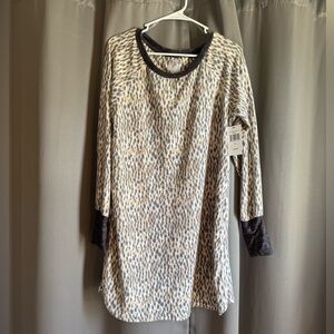 Leopard Print Soft Night Gown/Shirt